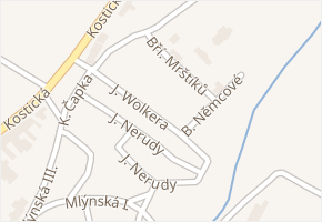 J. Wolkera v obci Lanžhot - mapa ulice