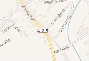 Komárnov v obci Lanžhot - mapa ulice