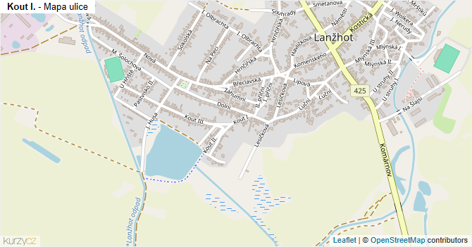 Kout I. - mapa ulice