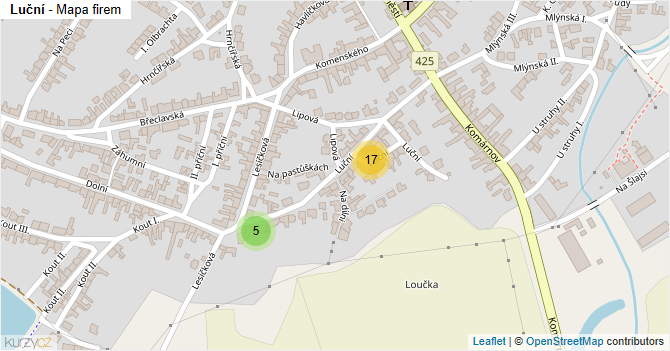 Luční - mapa firem