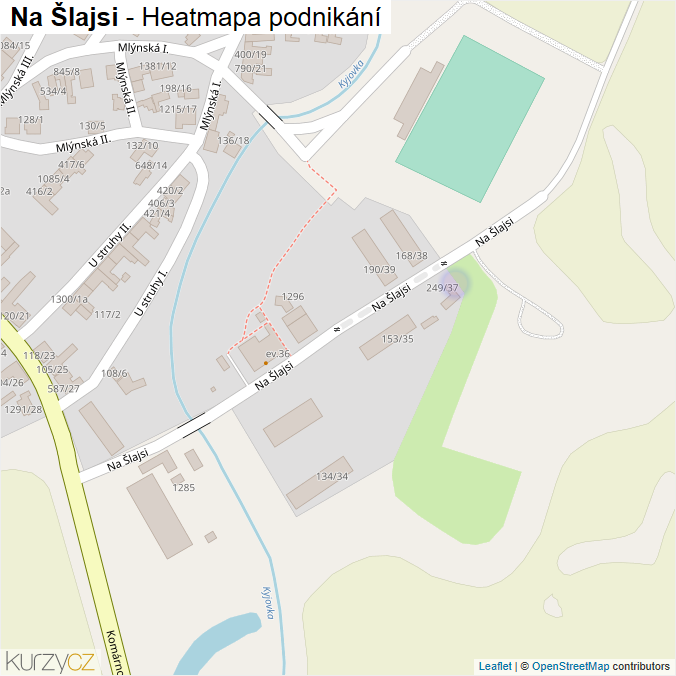 Mapa Na Šlajsi - Firmy v ulici.