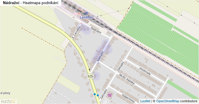 Nádražní - mapa podnikání