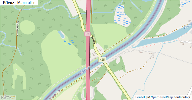 Přívoz - mapa ulice