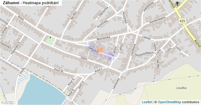 Záhumní - mapa podnikání