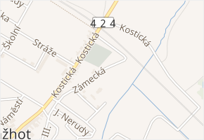 Zámecká v obci Lanžhot - mapa ulice