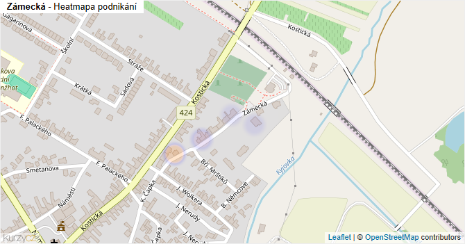 Zámecká - mapa podnikání