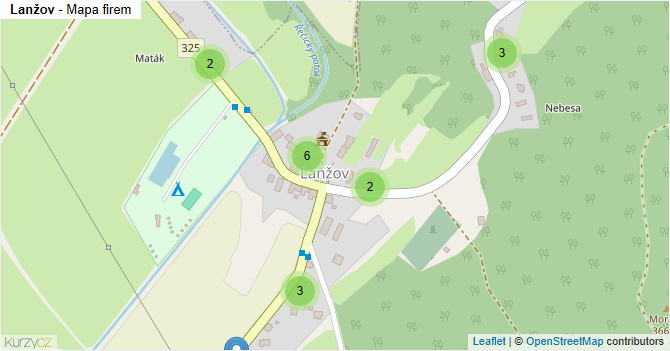 Lanžov - mapa firem