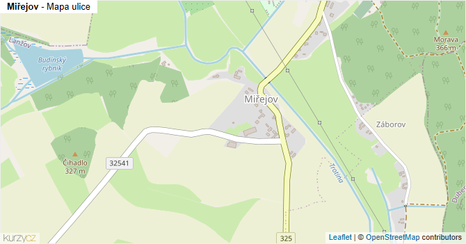 Miřejov - mapa ulice