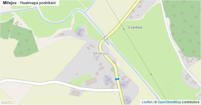 Miřejov - mapa podnikání