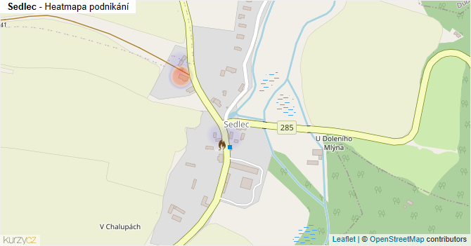 Sedlec - mapa podnikání