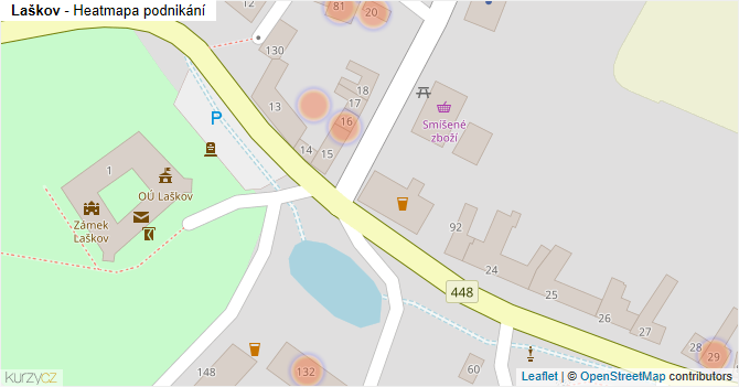 Laškov - mapa podnikání