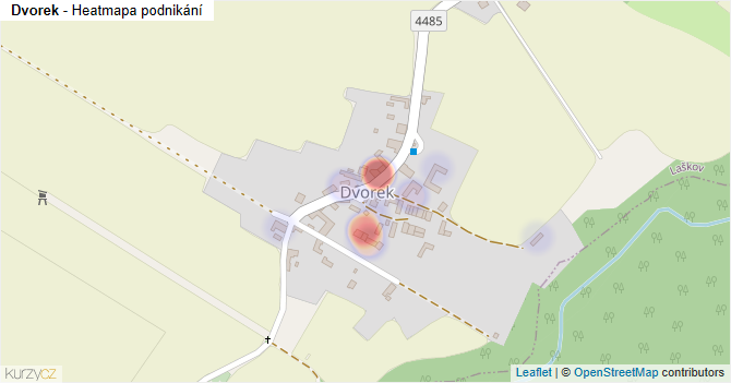 Dvorek - mapa podnikání
