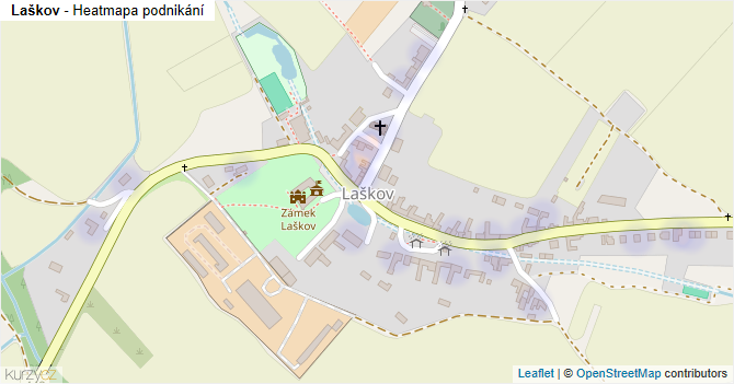 Laškov - mapa podnikání
