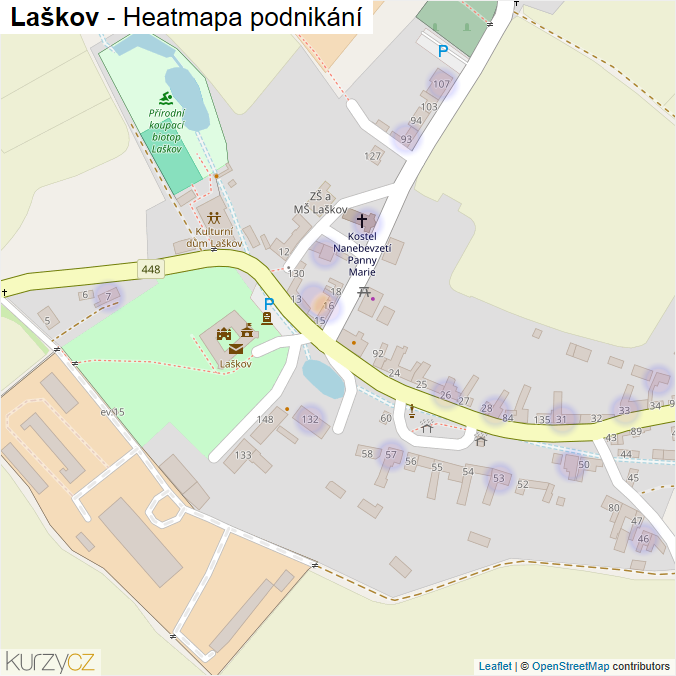Mapa Laškov - Firmy v části obce.