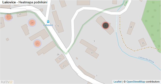 Lašovice - mapa firem
