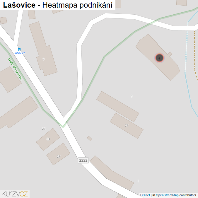 Mapa Lašovice - Firmy v obci.