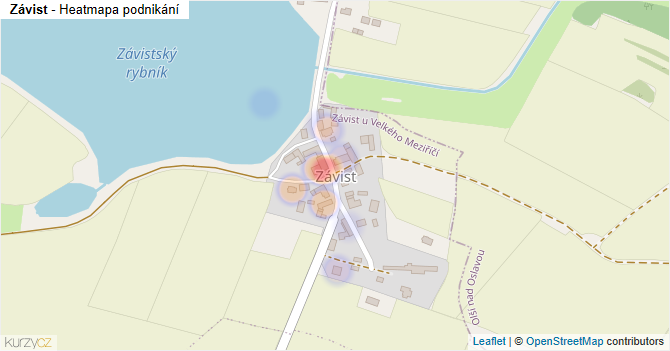 Závist - mapa podnikání