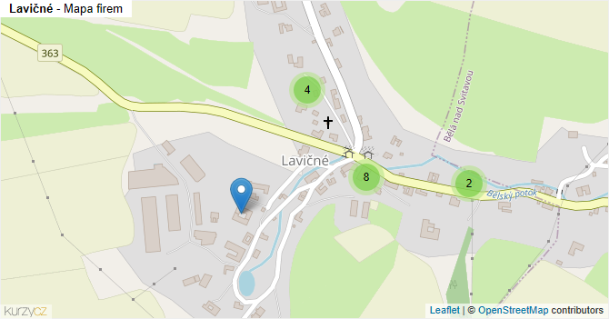 Lavičné - mapa firem