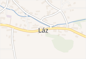 Láz v obci Láz - mapa části obce