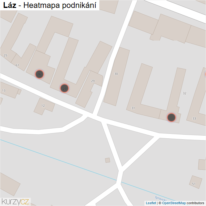 Mapa Láz - Firmy v obci.