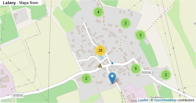 Lažany - mapa firem