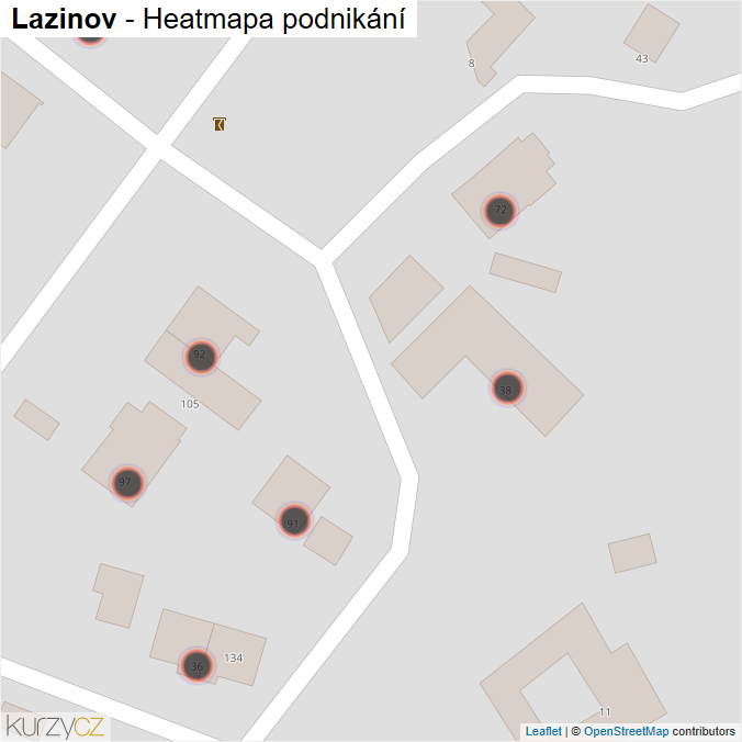 Mapa Lazinov - Firmy v obci.