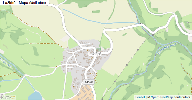 Lažiště - mapa části obce