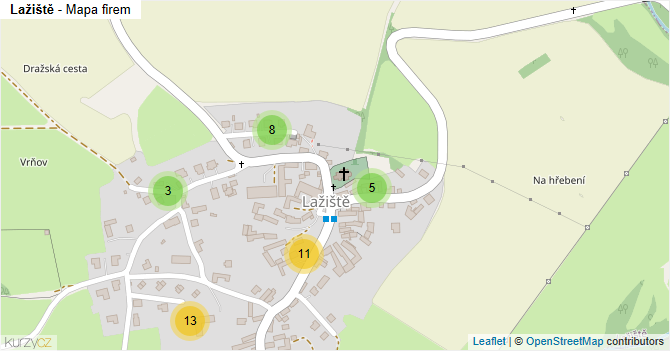 Lažiště - mapa firem