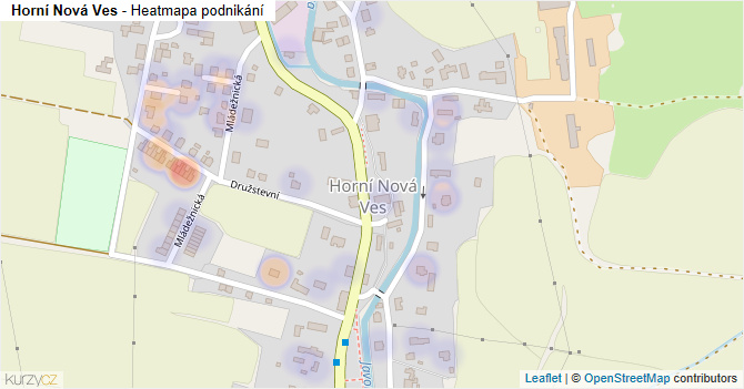 Horní Nová Ves - mapa podnikání