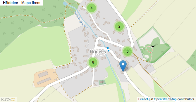 Hřídelec - mapa firem