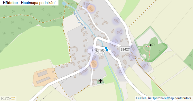 Hřídelec - mapa podnikání