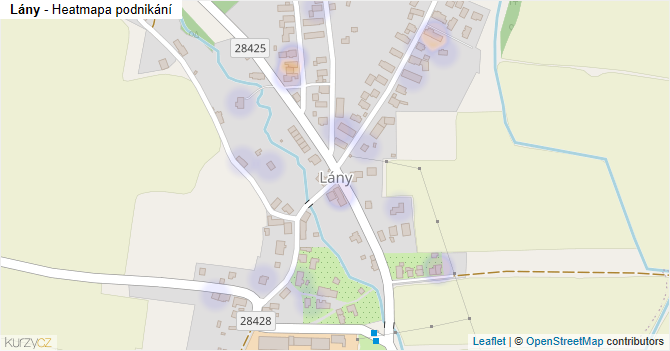 Lány - mapa podnikání
