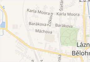 Máchova v obci Lázně Bělohrad - mapa ulice