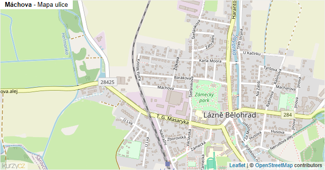 Máchova - mapa ulice