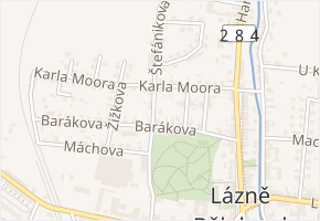 Štefánikova v obci Lázně Bělohrad - mapa ulice