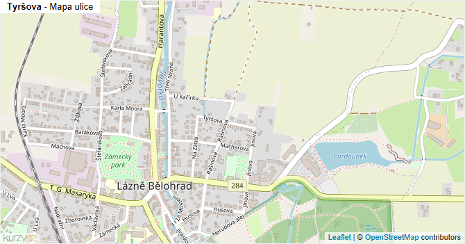 Tyršova - mapa ulice