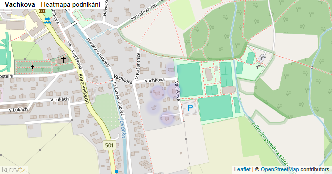 Vachkova - mapa podnikání