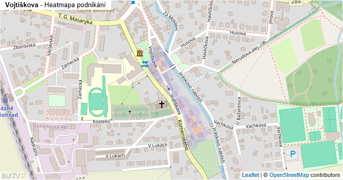 Vojtíškova - mapa podnikání