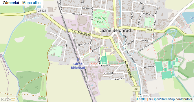 Zámecká - mapa ulice