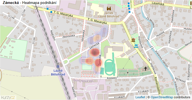 Zámecká - mapa podnikání