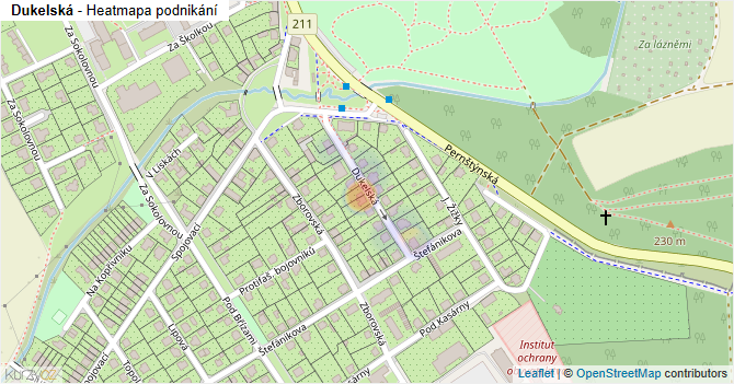 Dukelská - mapa podnikání