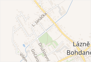 J. Veselého v obci Lázně Bohdaneč - mapa ulice