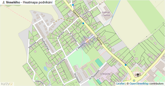 J. Veselého - mapa podnikání