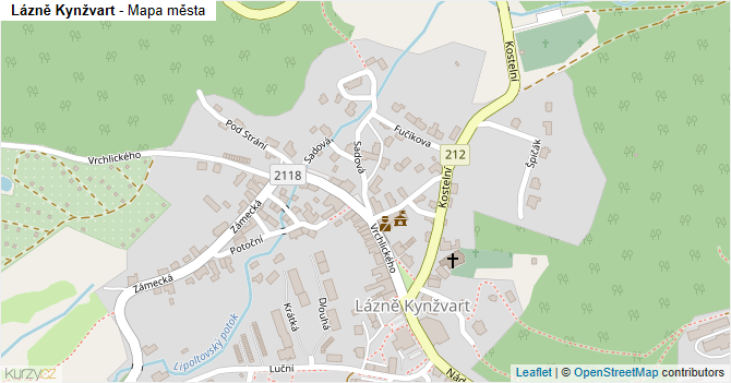 Lázně Kynžvart - mapa města