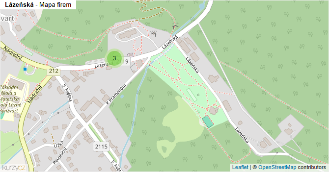 Lázeňská - mapa firem