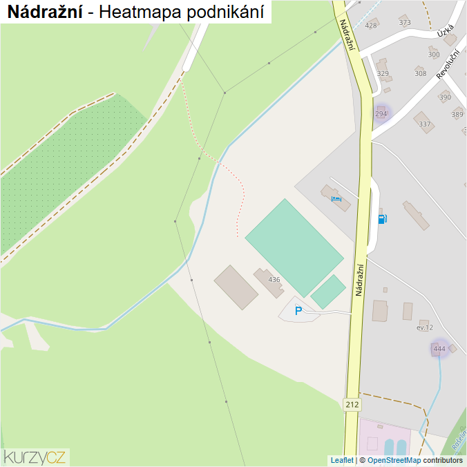 Mapa Nádražní - Firmy v ulici.
