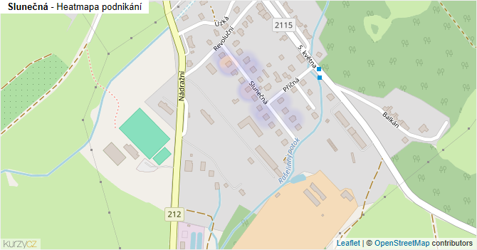 Slunečná - mapa podnikání