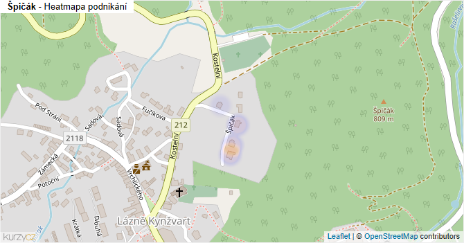 Špičák - mapa podnikání
