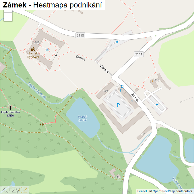 Mapa Zámek - Firmy v ulici.