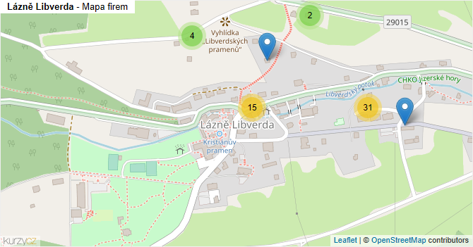 Lázně Libverda - mapa firem